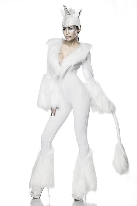 Mask Paradise 80059-014-026 Unicorn Costume, White, L