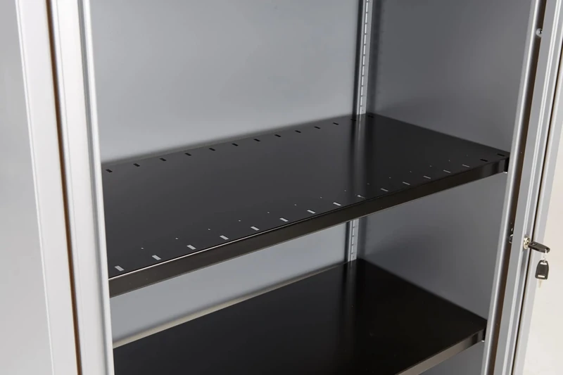 Office Hippo Bisley Slotted Shelf - Black - Image 1