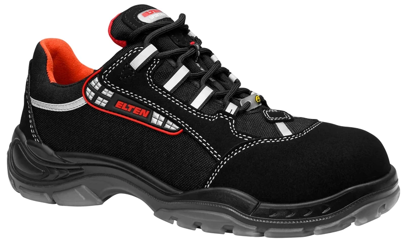 ELTEN SENEX ESD S2 Mens Sports Lightweight Black Plastic Cap Safety Shoes, 37 EU, Black
