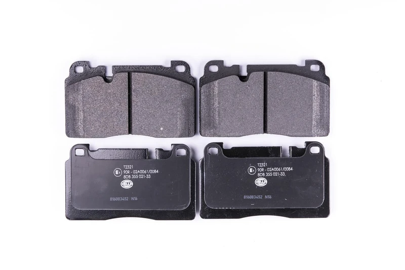 HELLA 8DB 355 021-331 Brake pad set - prepared for wear indicator - T2321 - for e.g. AUDI