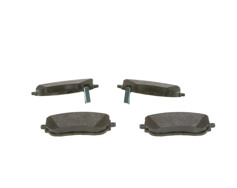 Bosch BP1671 - Brake Pads Car Front Axle - Bosch Quality - Reduced Noise and Dust - ECE-R90 Certified - Copper-Free - 1 Set of 4 Pads - With Accessories