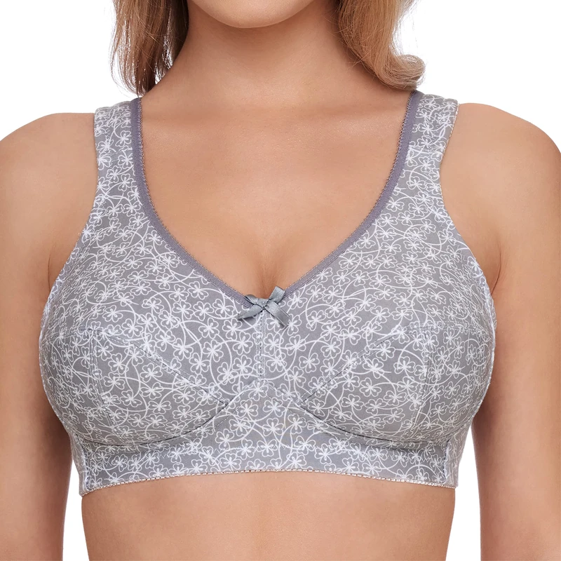 Susa Women's Damen kompakter Funktions-BH ohne Bügel Wireless Bra, Grey (Grey 024), 40B