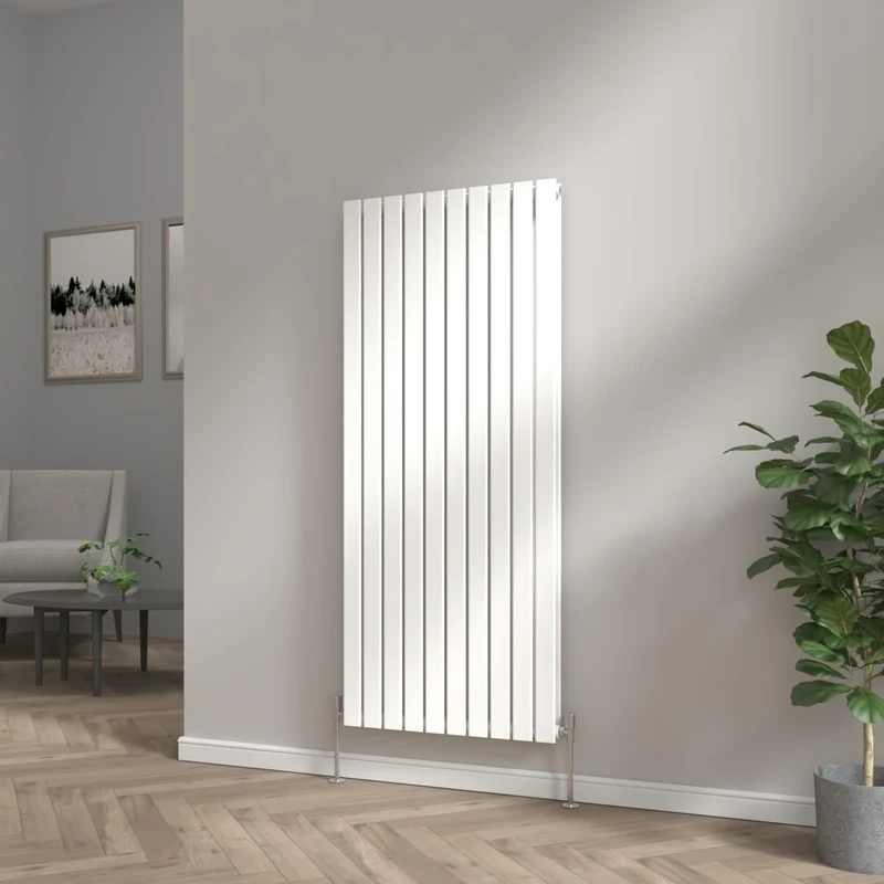 NRG 1600 x 680mm Bathroom Vertical Radiator Gloss White Double Flat Panel Tall Upright Central Heating Rad