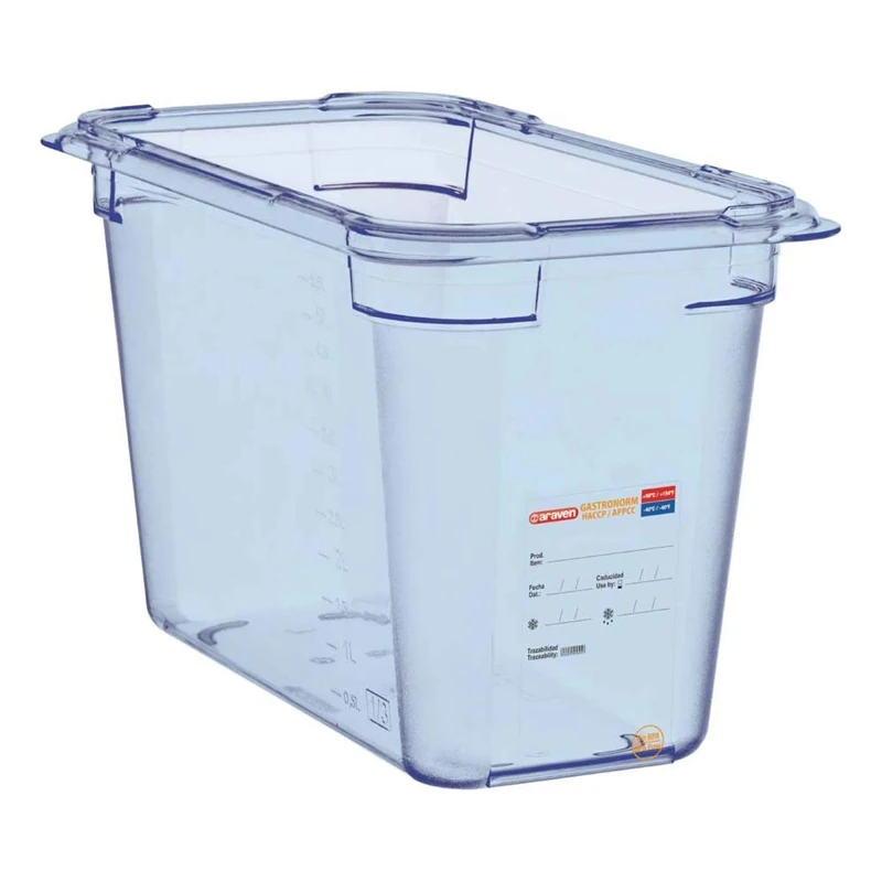 Araven ABS Blue Food Storage Container - GN 1/3 200mm
