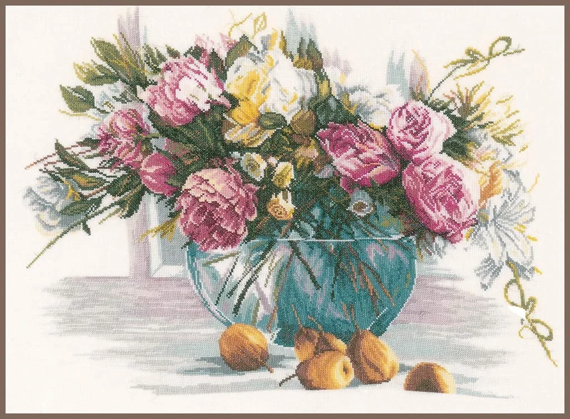 Lanarte Flowers (Linen), NA, 53 x 38cm