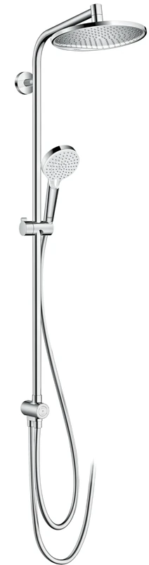 Hansgrohe Crometta S Shower System 240 1 Spray Water-Saving Without Thermostat/Mixer, Chrome, 27270000