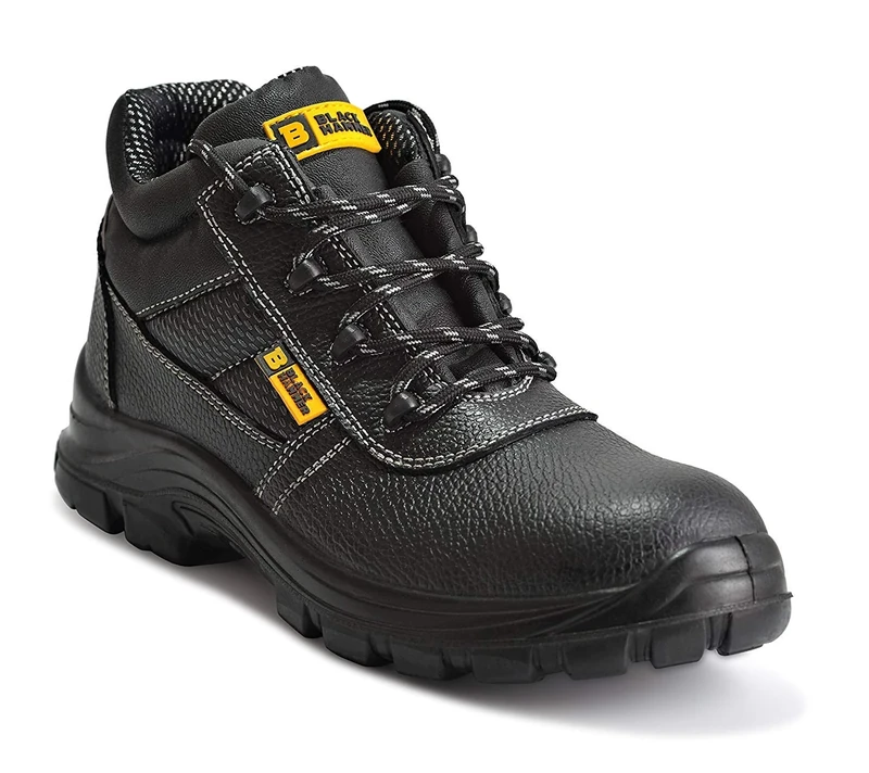 Black Hammer Comfortable Waterproof Steel Toe Caps Safety Boots Lightweight, Durable, Non-Slip Work Shoes for Work & Outdoor Activities 1007 (8 UK)