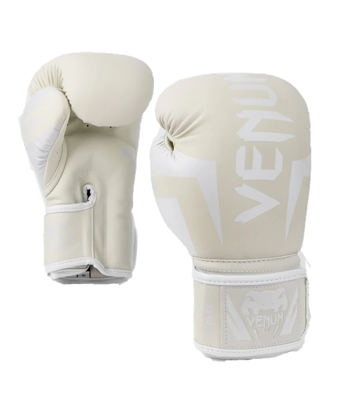 Venum Elite Adults Boxing Gloves, White (White), 16 Oz