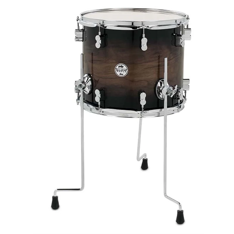 Pacific Drums Concept Maple Series Floor Tom, 14" x 12", Exotic Walnut to Charcoal Burst