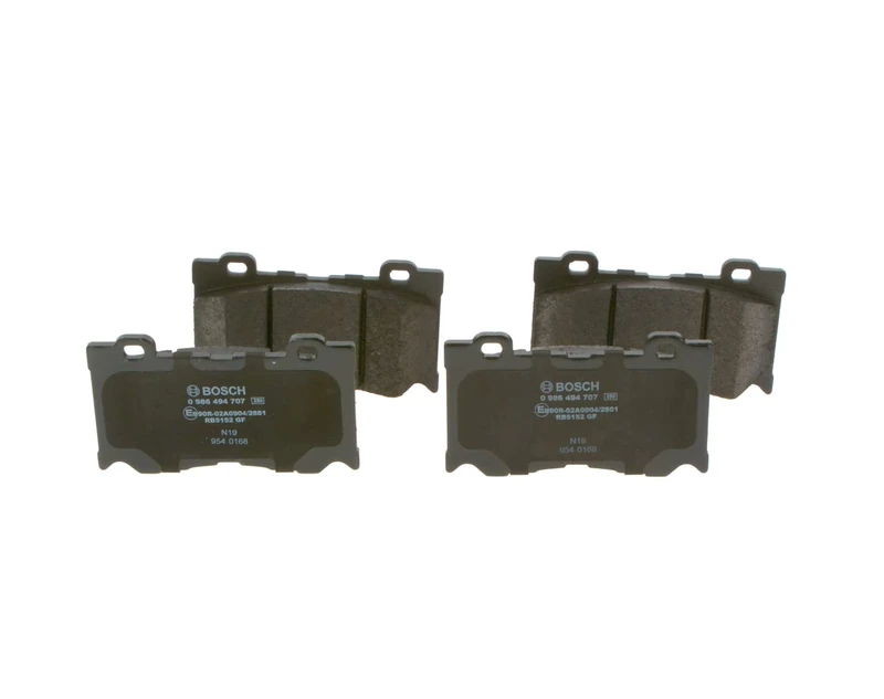 Bosch BP1702 - Brake Pads Car Front Axle - Bosch Quality - Reduced Noise and Dust - ECE-R90 Certified - Copper-Free - 1 Set of 4 Pads