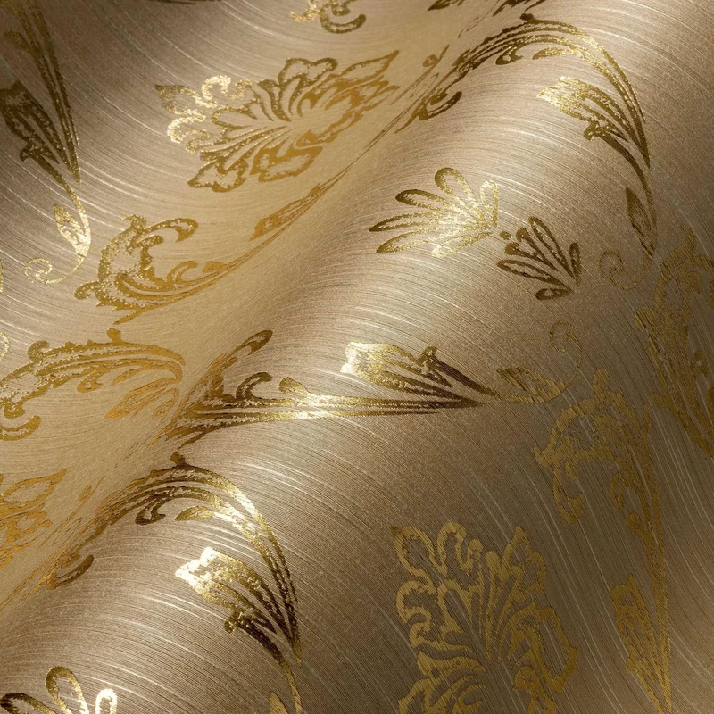 Architects Paper 306584 30658-4 Textile Wallpaper Metallic Silk with Ornaments Baroque 10.05 m x 0.53 m Made in Germany