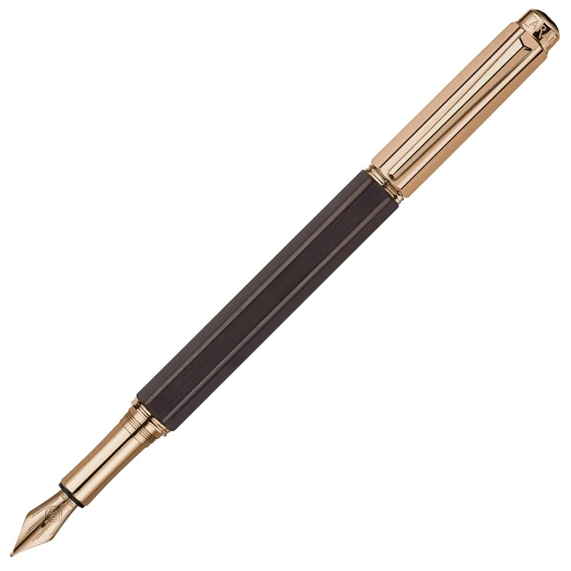 Caran d'Ache Varius Ebony Plated M Fountain Pen - Rose Gold