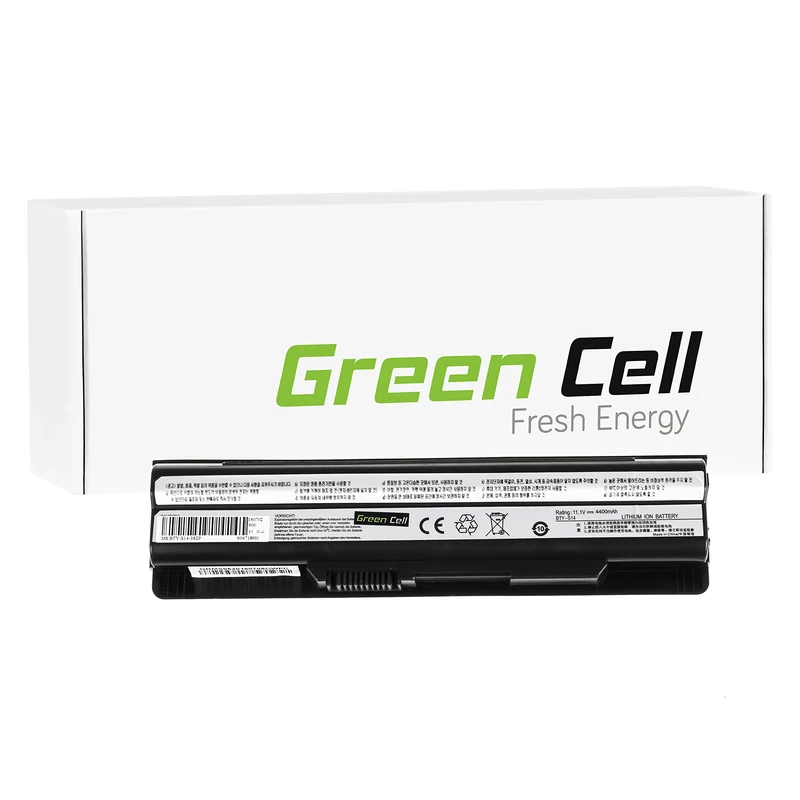 Green Cell® Battery for MSI ms-1757 Computer Laptop Black Standard - Green Cell Cellules 4400 mAh