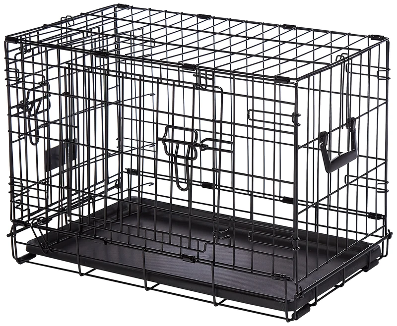 Midwest Gloves Contour Dog Cage with Two Doors, 22 x 13 x 16 cm, Black