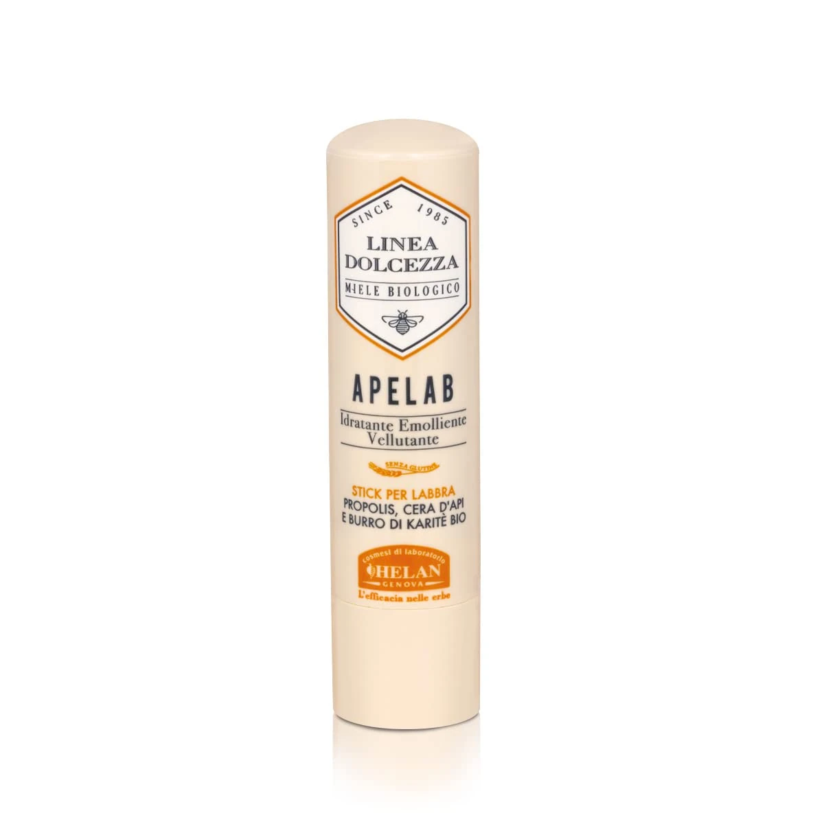 Helan Linea Dolcezza - Apelab Lip Balm in Stick with Shea Butter, Beeswax & Propolis Against Chapping - Lip Repair from Sun & Cold, Soothing and Moisturising Action for Lip Care - Made in Italy, 4 ml