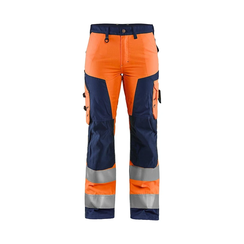 Blakläder 715518115389D22 Size D22 "High-Vis" Ladies Trousers without Nail Pockets - Orange/Navy Blue