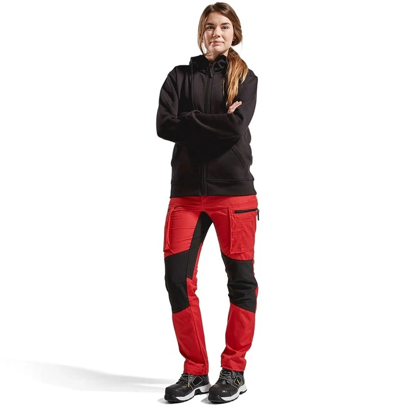 Blakläder 715918455699C40 Size C40 "Stretch" Ladies Trousers - Red/Black