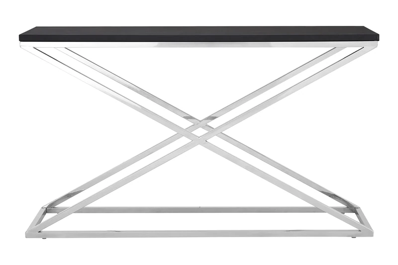 Premier Housewares Tribute Console Table, Metal, Black