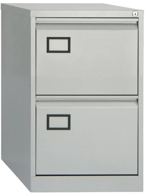Office Hippo Bisley 2-Drawer Filing Cabinet - Goose Grey