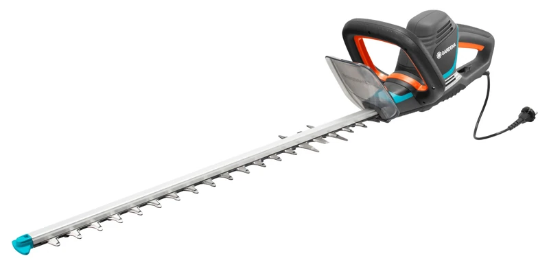 Gardena Elektro-Heckenschere PowerCut 700/65: Heckenschneider mit 700 W Motorleistung, 65 cm Messerlänge, 27 mm Messeröffnung, ergonomischer Griff und Anschlagschutz (9835-20)
