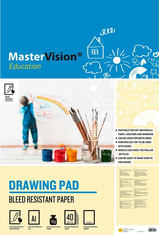 MasterVision A1 Education Drawing Pad with 40 Sheets (Pack of 5)