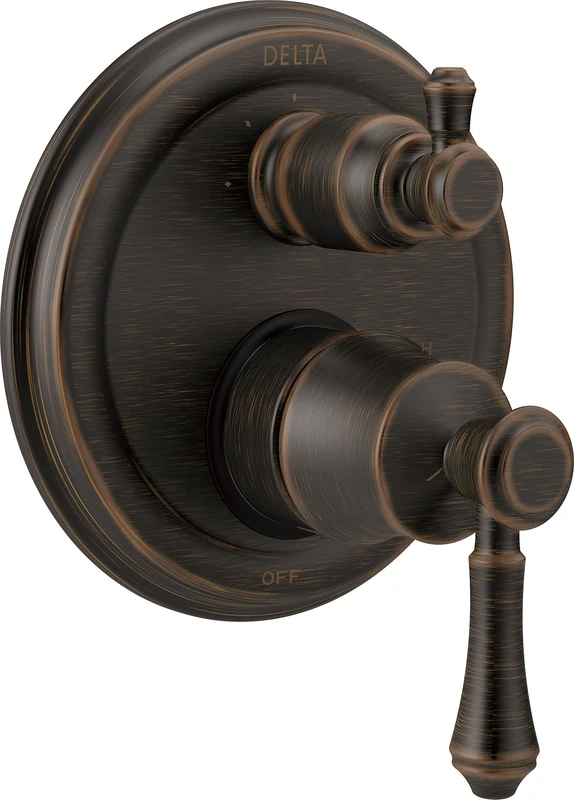 Delta Faucet T24897-RB Cassidy Traditional Monitor 14 Series Valve Trim with 3-Setting Integrated Diverter, Venetian Bronze