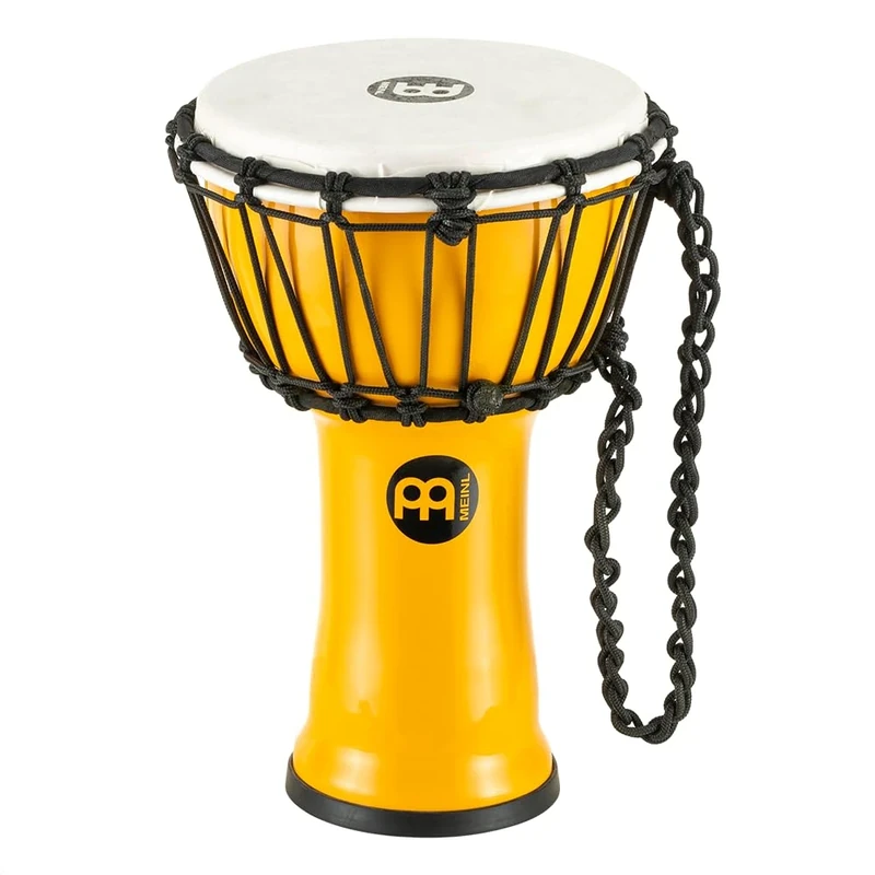Meinl Percussion JRD Djembe Instrument - Very Small Handdrum - Travel Instrument - Diameter 7 Inches - Plastic, Yellow (JRD-Y)