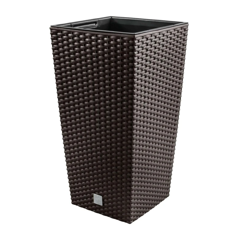 Prosper Plast DRTS300-440U 28.7 x 28.7 x 55 cm Rato Square Flowerpot - Dark Brown (12-Piece)