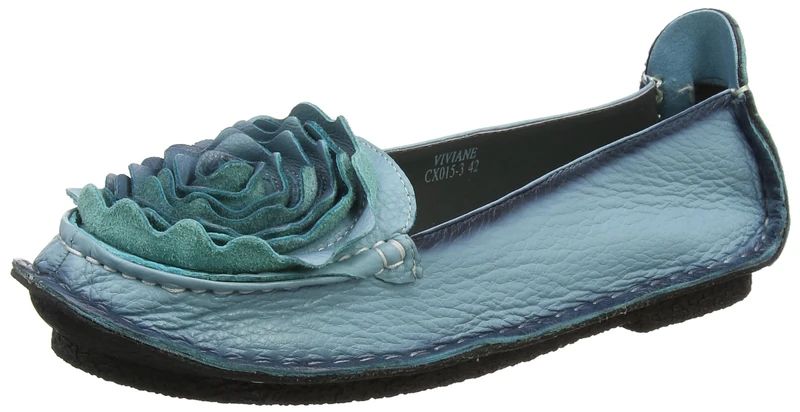 Laura Vita Girls' Vicvianeo Closed Ballet Flats, Blue Jeans Jeans, 2 UK - Image 1