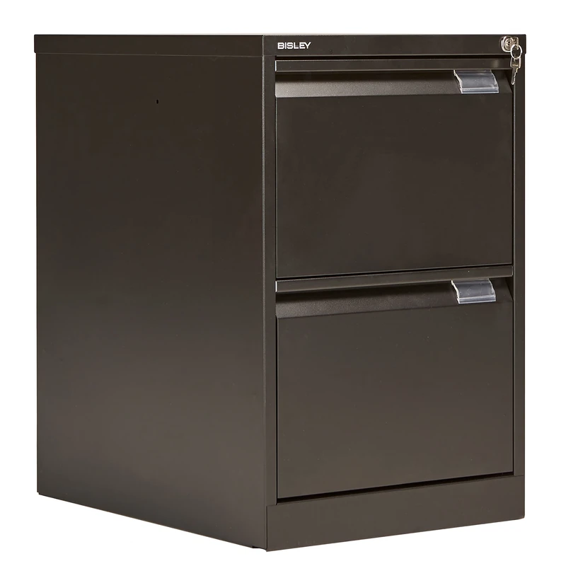 Office Hippo Bisley Classic Two Drawer Filing Cabinet - Black