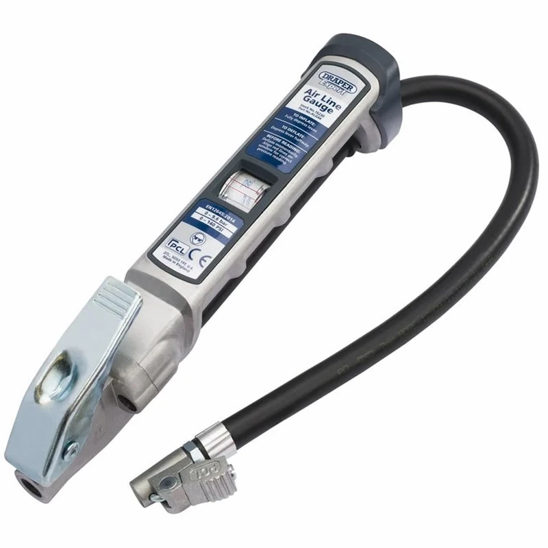 Draper 16230 Professional Air Line Inflator with Lock-On Connector, Multicoloured
