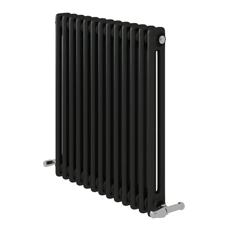 iBathUK Regency Horizontal Column Radiator, Double Panel Radiators, 600x600mm Slim Radiator, Wall Mounted for Bathroom,Kitchen,Living Room- Anthracite