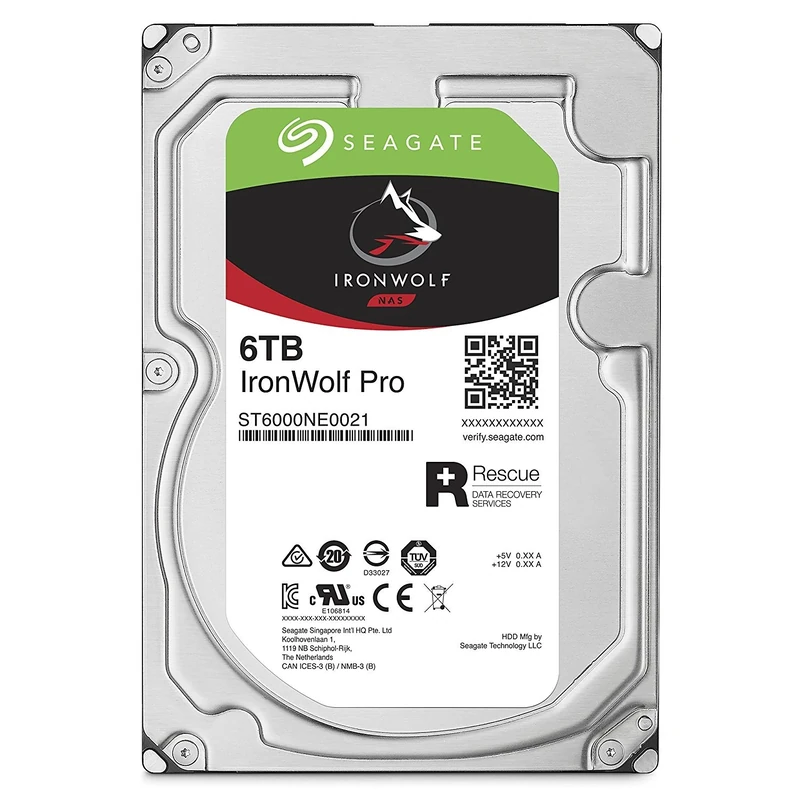 Seagate HDD Internal 6 TB IronWolf Pro SATA 3.5 Computer Hard Disk Drive - Silver