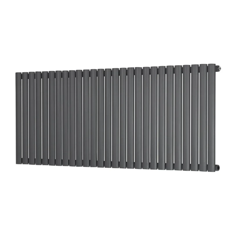 NRG 600x1593 Oval Designer Radiator Bathroom Central Heating Single Panel Anthracite
