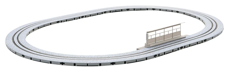 TomyTEC 910848 Tram Tracks, Basic Set Paving Stone