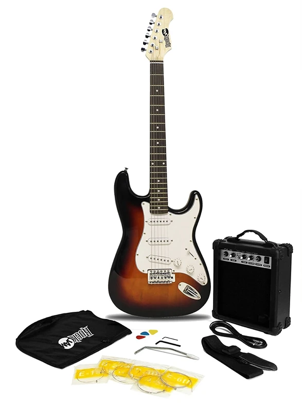 RockJam Electric Guitar Kit with Amp, Bag, Whammy, Strap, Lead, Spare Strings & Lessons