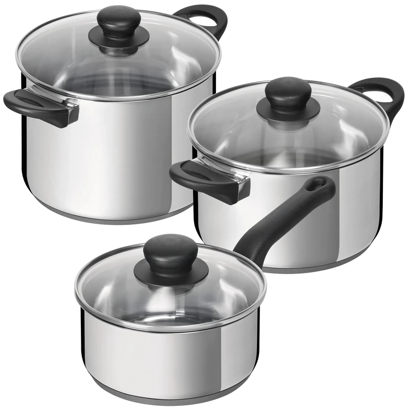 Kuhn Rikon Taste Cookware Set, Silver, 1.5/3.7/5.9 Litre