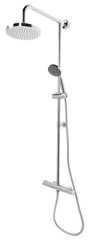 Haceka SSC Mono Thermostatic Shower Panel with Rainshower Icon, Metal, Chrome, 41 x 21 x 95 cm - Image 1