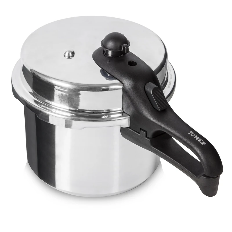 Tower Hi Dome Aluminium Pressure Cooker, 6L, Silver