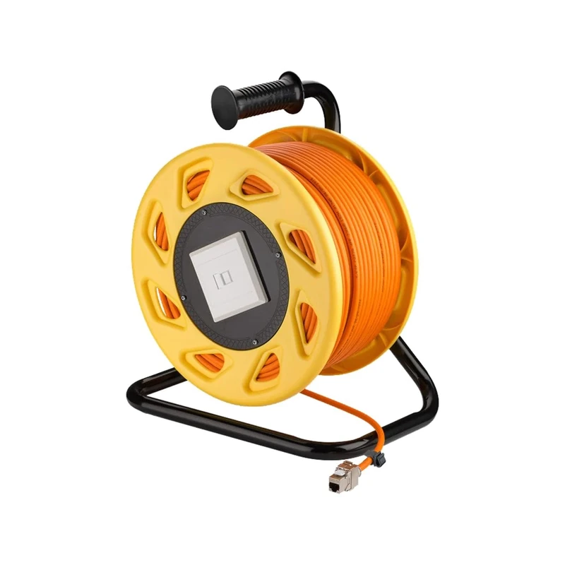 Goobay 58934 Portable RJ45 Network Cable Reel Extension, 50m Cable Length