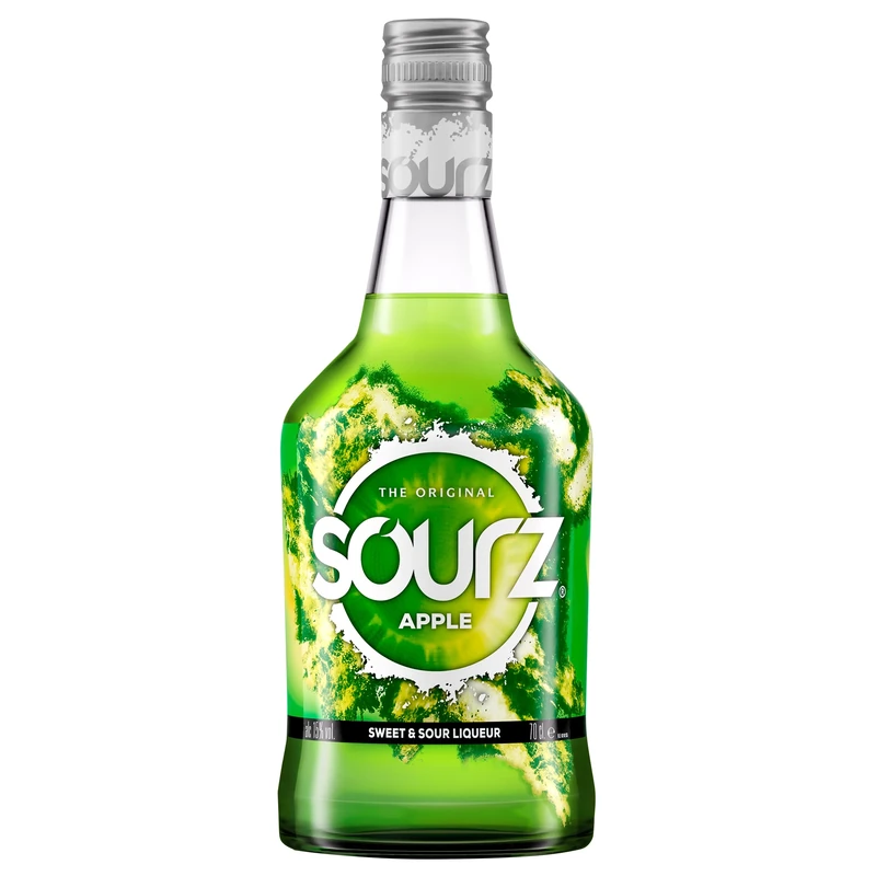 Sourz Apple Liqueur 15% – 70cl – Fruity, Tangy & Vibrant – Perfect for Parties & Creative Cocktails