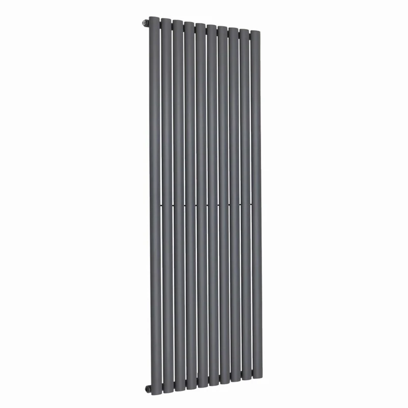 NRG 1600x590 Oval Designer Radiator Bathroom Central Heating Single Panel Anthracite
