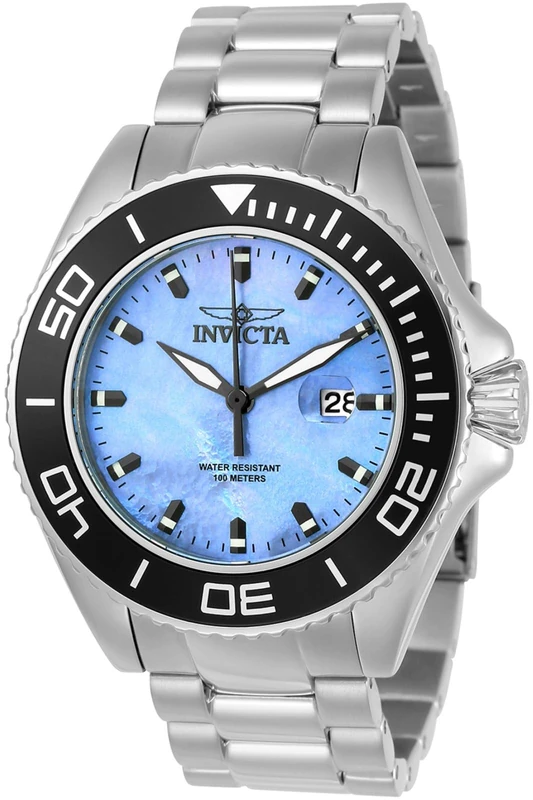 Invicta Pro Diver 23067 Men's Watch - Waterproof - Analogue - Quartz Movement - stainless steel with silver dial - 48mm