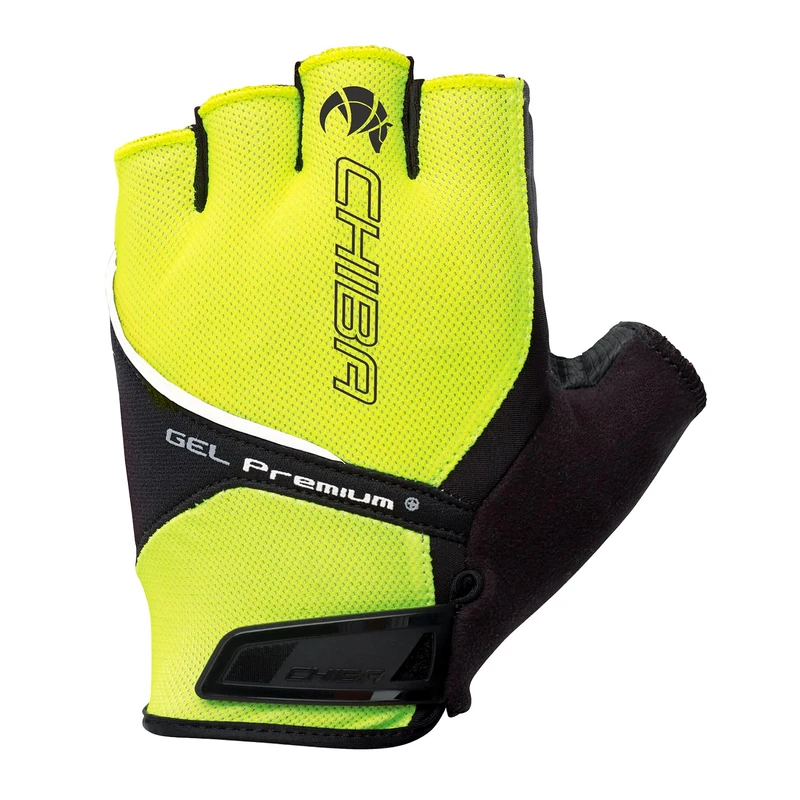 Chiba Men Gel Premium Gloves - Neon Yellow, Large