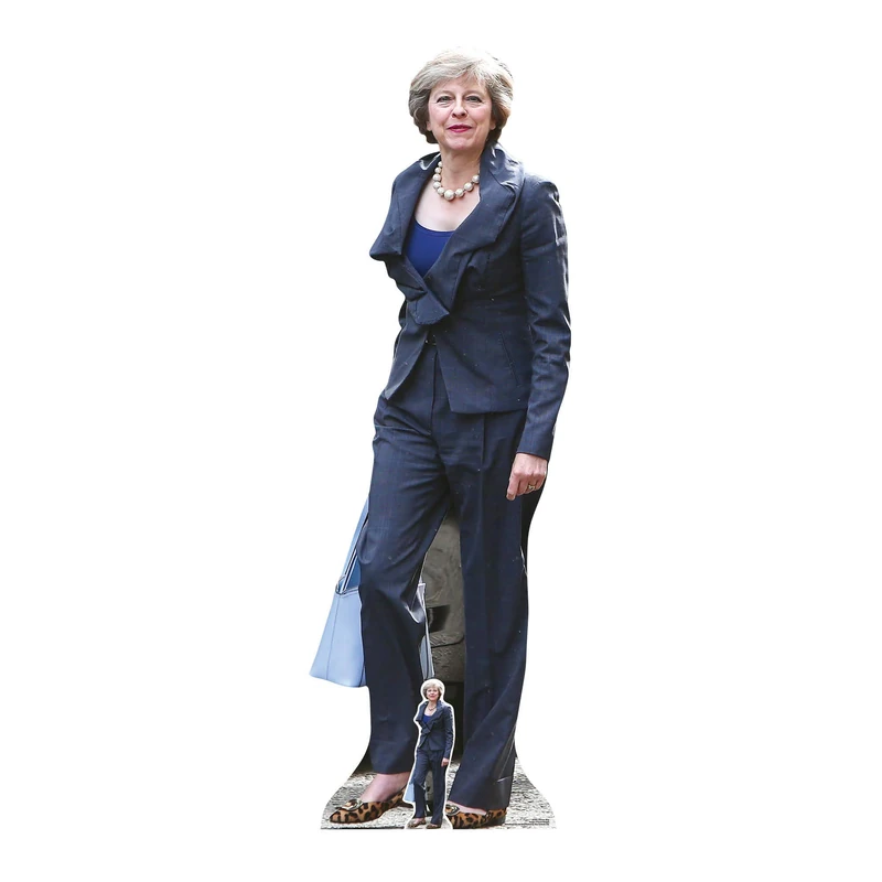Star Cutouts SC942 Theresa May Lifesize Cardboard Cutout 170cm – Former Prime Minister Display, Political Event Decoration & Photo Prop