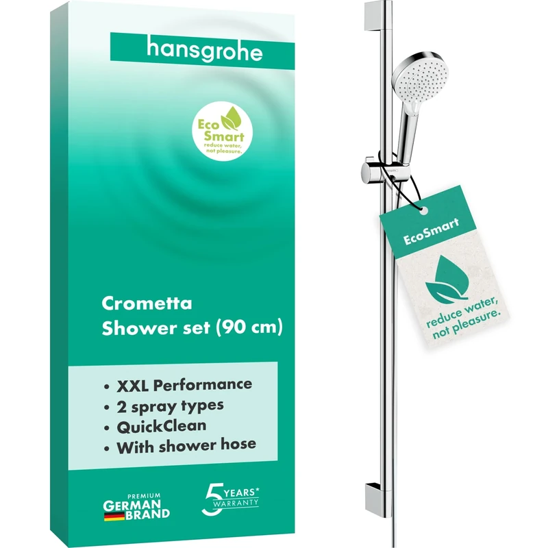 hansgrohe Crometta Shower set 100 Vario EcoSmart 9 l/min with shower rail 90 cm