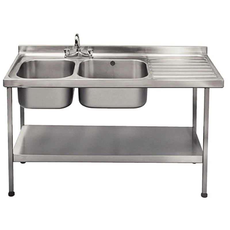 Franke P051 Sissons S/S Sink, 1500 mm x 600 mm, Double L/H Bwl Includes Taps R/H Drainer Mini Range, Direct