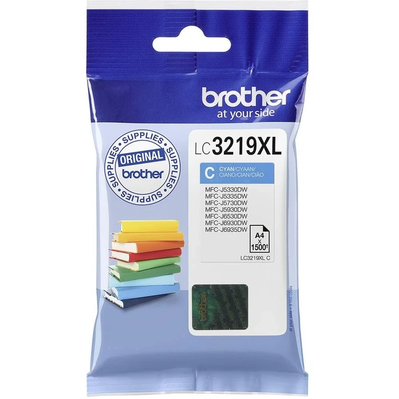 Brother LC-3219XLC Inkjet Cartridge, Cyan, Single Pack, Super High Yield, Includes 1 x Inkjet Cartridge, Brother Genuine Supplies