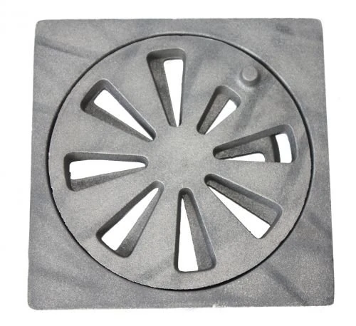 FIREFIX 1502/6 Vibrating Grate Cast Iron Round Diameter 190 mm Includes Rectangular Support 25 mm Material Thickness 210 x 210 mm (Width x Depth)