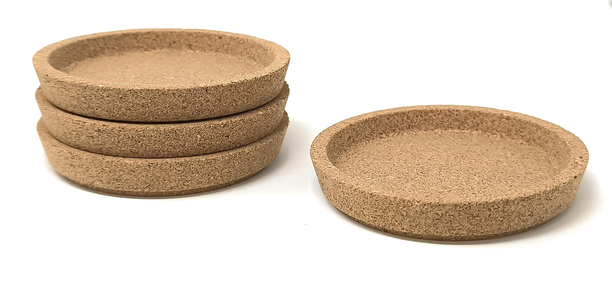 Ikea 365+ Cork Coasters with Deep Groove Insert 4 (10cm), Protect Tabletop Surface, Great Hack Jewelry Dish (4, 4 Diameter)